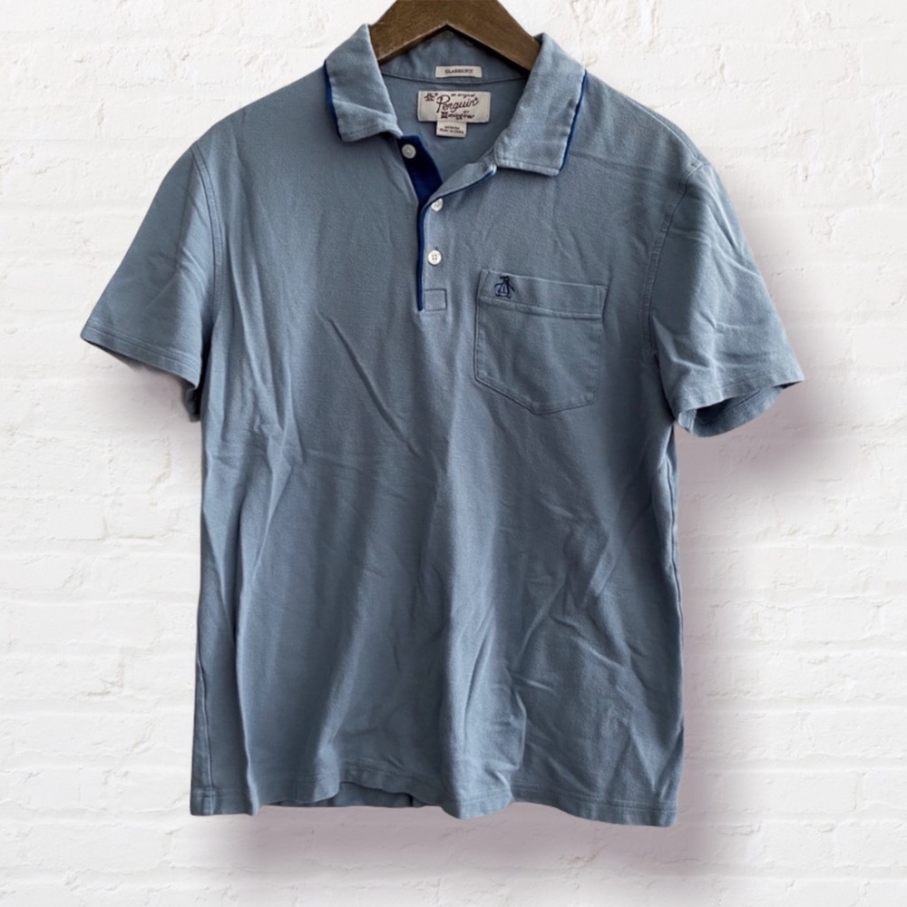 Original Penguin Blue Polo - Medium